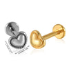 Stainless Steel Geometric Butterfly Love Lip Nail Four Leaf Clover Star Inner Teeth T Shaped Puncture Earrings Electroplated