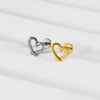 Stainless Steel Geometric Butterfly Love Lip Nail Four Leaf Clover Star Inner Teeth T Shaped Puncture Earrings Electroplated