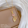 Stainless Steel Geometric Cartoon Style Full Diamond Necklace For Women And Men