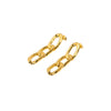 Stainless Steel Geometric Chain Earrings For Women Electroplated Minimalist Style