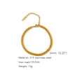 Stainless Steel Geometric Charm Unisex Bracelet 18K Vacuum Plated