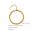 Stainless Steel Geometric Charm Unisex Bracelet 18K Vacuum Plated
