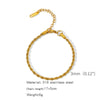 Stainless Steel Geometric Charm Unisex Bracelet 18K Vacuum Plated