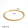 Stainless Steel Geometric Circle Bracelet 18K Gold Electroplated