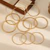 Stainless Steel Geometric Circle Bracelet 18K Gold Electroplated