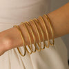 Stainless Steel Geometric Circle Bracelet 18K Gold Electroplated