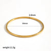 Stainless Steel Geometric Circle Bracelet 18K Gold Electroplated