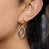 Stainless Steel Geometric Circle Earrings Electroplated Women's Jewelry