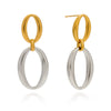 Stainless Steel Geometric Circle Earrings Electroplated Women's Jewelry