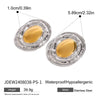 Stainless Steel Geometric Circle Earrings Electroplated