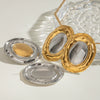 Stainless Steel Geometric Circle Earrings Electroplated
