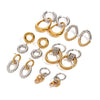 Stainless Steel Geometric Circle Earrings For Women With Electroplating