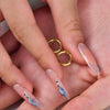 Stainless Steel Geometric Circle Earrings Unisex Fashion Jewelry