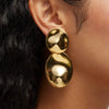 Stainless Steel Geometric Circle Electroplated Women's Earrings