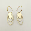 Stainless Steel Geometric Circle Pendant Earrings With Electroplating Treatment Cold Style