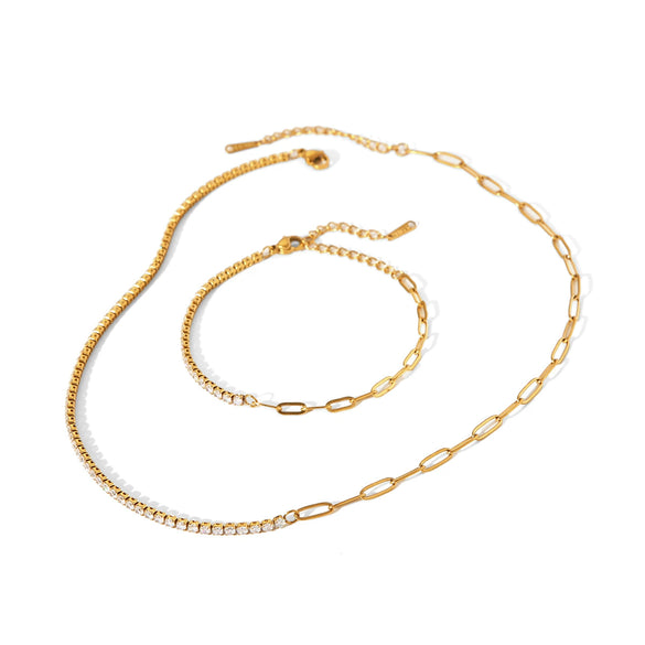 Stainless Steel Geometric Claw Chain Bracelet With Electroplating Treatment