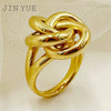 Stainless Steel Geometric Coil Flower Electroplating Ring