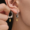 Stainless Steel Geometric Color Matching Electroplated Earrings