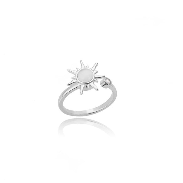 Stainless Steel Geometric Concaveconvex Open Ring With Electroplating Design For Unisex Minimalist Style