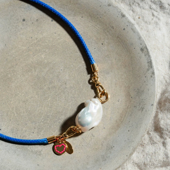 Stainless Steel Geometric Constellation Pearl Pendant Cotton Rope Necklace With Electroplating For Women