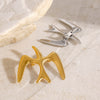 Stainless Steel Geometric Corsage Pin Suit Brooch With Electroplating And Anti Running Safety Feature