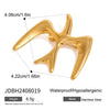 Stainless Steel Geometric Corsage Pin Suit Brooch With Electroplating And Anti Running Safety Feature