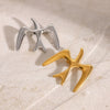 Stainless Steel Geometric Corsage Pin Suit Brooch With Electroplating And Anti Running Safety Feature