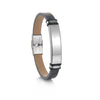 Stainless Steel Geometric Couple Sports Bracelet With Laser Engraving And Polish Design