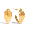 Stainless Steel Geometric Cring Earrings With Electroplating Classic Design For Women