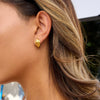 Stainless Steel Geometric Cring Earrings With Electroplating Classic Design For Women