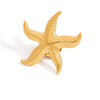 Stainless Steel Geometric Croissant Brooch Electroplated Urban Simplicity Jewelry