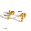 Stainless Steel Geometric Cross Earrings For Women Electroplated