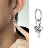 Stainless Steel Geometric Cross Earrings With Entwined Thorn Design Lasercut Punk Ear Studs And Ear Clips For Men And Women