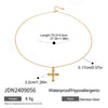 Stainless Steel Geometric Cross Necklace Electroplated