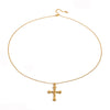 Stainless Steel Geometric Cross Necklace Electroplated
