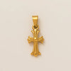 Stainless Steel Geometric Cross Pendant Jewelry Accessories With 18K Gold Electroplating
