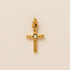Stainless Steel Geometric Cross Pendant Jewelry Accessories With 18K Gold Electroplating