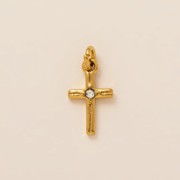 Stainless Steel Geometric Cross Pendant Jewelry Accessories With 18K Gold Electroplating