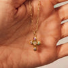 Stainless Steel Geometric Cross Pendant Necklace Electroplated For Women