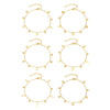 Stainless Steel Geometric Crown Butterfly Cross Ball Bead Zircon Anklet For Women
