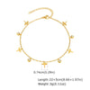 Stainless Steel Geometric Crown Butterfly Cross Ball Bead Zircon Anklet For Women