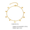 Stainless Steel Geometric Crown Butterfly Cross Ball Bead Zircon Anklet For Women