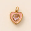 Stainless Steel Geometric Crystal Pendant With Vacuum Plated 18K Gold Color Preservation For Diy