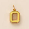 Stainless Steel Geometric Crystal Pendant With Vacuum Plated 18K Gold Color Preservation For Diy