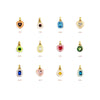 Stainless Steel Geometric Crystal Pendant With Vacuum Plating In 18K Gold Color
