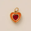 Stainless Steel Geometric Crystal Pendant With Vacuum Plating In 18K Gold Color
