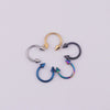 Stainless Steel Geometric Cshaped Horseshoe Body Puncture Ring Electroplated Jewelry