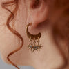Stainless Steel Geometric Cshaped Ring Buckle Earrings With Electroplating Design