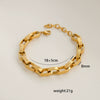 Stainless Steel Geometric Cuban Bracelet Electroplated Jewelry For Ladies And Unisex