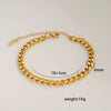 Stainless Steel Geometric Cuban Bracelet Electroplated Jewelry For Ladies And Unisex